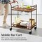 Best Choice Products 2-Tier Rolling Bar Cart Indoor/Outdoor w/ Storage Shelves, Wine Rack, Lockable Wheels
